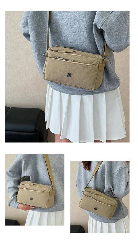 Crossbody bag for ladies - new trendy canvas shoulder bag that is versatile and fashionable, lightweight and spacious, featuring