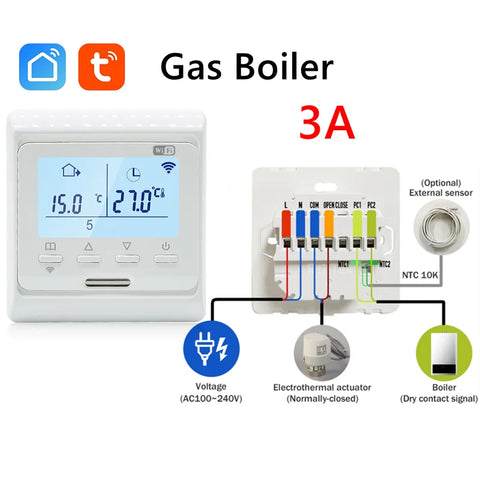 Smart Thermostat Tuya WiFi Home Electric Floor Heating Temperature Controller Water Gas Boiler Remote Voive Alexa Google Yandex