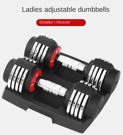 Adjustable dumbbell 15kg, quick adjustment for students, men and women, fitness home exercise equipment, adjustable dumbbell
