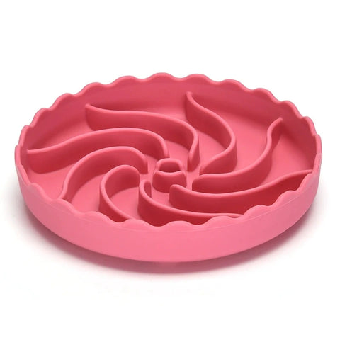 Dog Slow Food Bowl Food Grade Silicone Pet Slow Feeder Bowl with Suction Mat Dog Slow Eat Bowl Anti-choking Pet Feeding Supplies