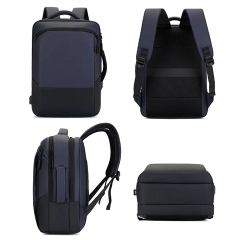 USB Business Backpack Commuting Hiking Camping Shopping Outdoor Travel Bag Laptop Computer Handbag Short Trip College Schoolbag