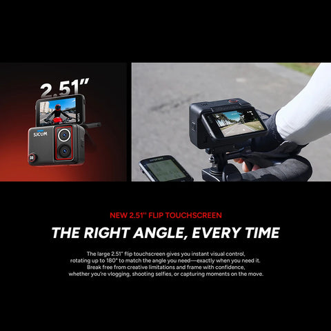 SJCAM SJ30 8K 20fps Action Camera Dual Lenses HD Night Video Flip Touchscreen 6-Axis Stabilization Sport Camera All-Day Power