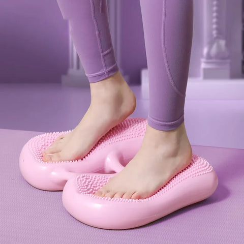 Mini Pedal Stepper Exercise Machine Inflatable Foot Stepper Indoor Core Training, Fat Reducing Machine Home Office Gym Trainer