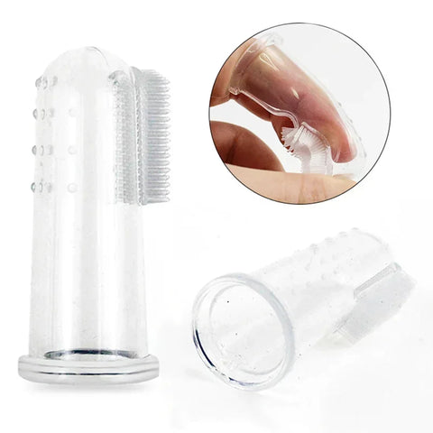 10pcs Super Soft Pet Finger Toothbrush Teddy Dog Brush Bad Breath Tartar Teeth Care Tool Dog Cat Cleaning Silicagel Pet Supplies