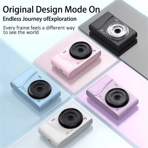 COOL DIER 4K Digital Camera 16x Zoom Camcorder 24 Million Pixels Compact Cameras Auto Focus for Kids Adult Beginners Photograph