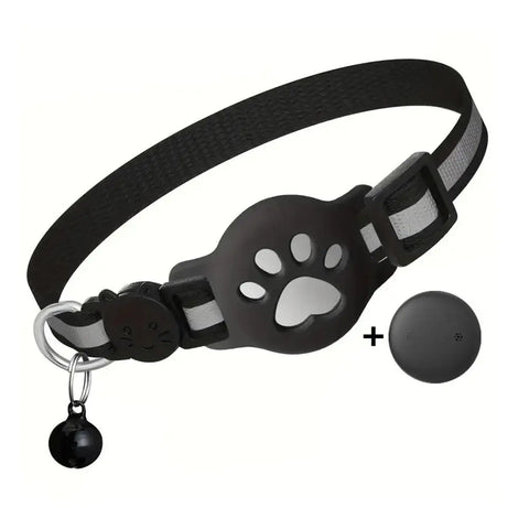 Cat Locator Collar Lightweight Adjustable Real Time GPS Tracking Outside Reflective Strips For Night Safety Enhance Pet Safety