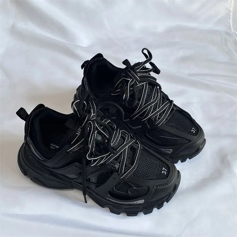 Brand Design Black Chunky Sneakers Unisex Fashion New Men's Dad Shoes Trendy Casual for Girls And Boys