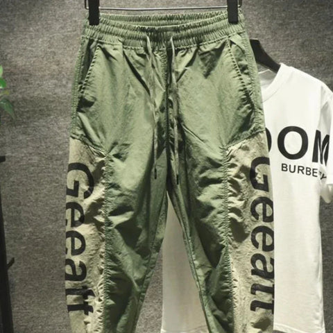Cargo Pants for Men Summer Black Trousers Man Harem Joggers Green Emo Casual Big Size Clothing Fashion Street Large Cheap Cotton
