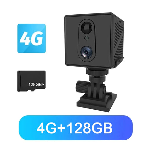 5MP Mini Camera 3000mAh Battery 64GB 4G SIM Card Surveillance Wifi Night Vision Motion Detection CCTV Two-way voice IP Camera