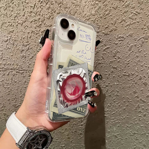 Funny Sexy Parody Toys Phone Case for iPhone 16 15 14 13 12 11 Pro Max 7 8 Plus X XR XSMax Airbag Anti Fall Clear Back Cover