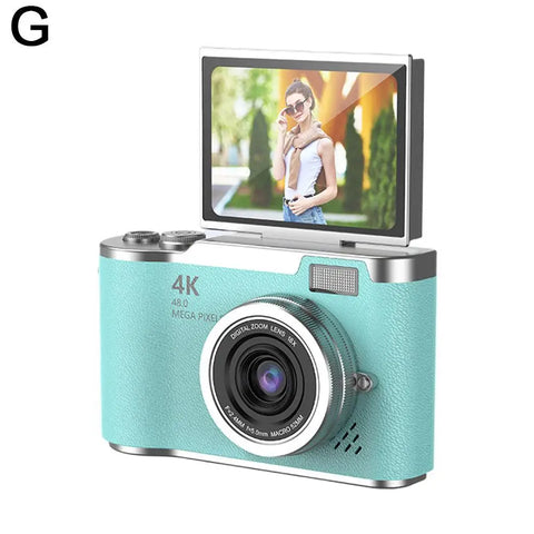 Digital Camera Children Cameras with 2.4 Inch Screen Flash Lamp Video Recorder 8x Zoom Compact Cam Student Small Camcorder