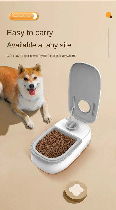 Smart Pet Feeder with Timer Automatic Food Dispenser for Cats Dogs Dry Wet Food Dual Meal Separation Puppy Kitten Feeding