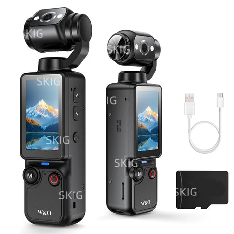 SKIG 1080P FHD Video Camera with 1.9" CMOS, USB Rechargeable, 180° Rotating Action Camcorder for Vlogging, Vlogging Camera