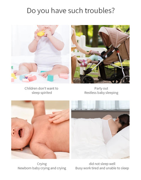 Baby White Noise Machine for Sleeping, Portable Sound Soother with 10 Relaxing Sounds, USB Rechargeable, Auto-Off Timer
