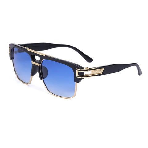 Luxury Stylish Brand Men Sunglasses Hot Designer Square Metal Sun Glasses Classic Fashion Driving Alpha Shades UV400