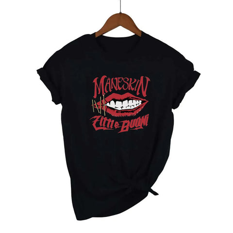 Oversized T Shirt Graphic Maneskin Street Fashion Women Aesthetic Summer Harajuku Streetwear Hip Hop Casual Musical Shirts