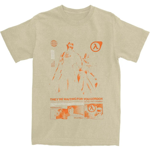 Oversized T-Shirt Videogames HALFS LIFES V4 Cotton T-Shirts Trending Tee Shirt for Men Summer Y2K Retro Loose Short Sleeve Tops