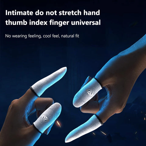2pcs Finger Cover Breathable Game Controller Finger Sleeve For Pubg Sweat Proof Non-Scratch Touch Screen Gaming Thumb Gloves