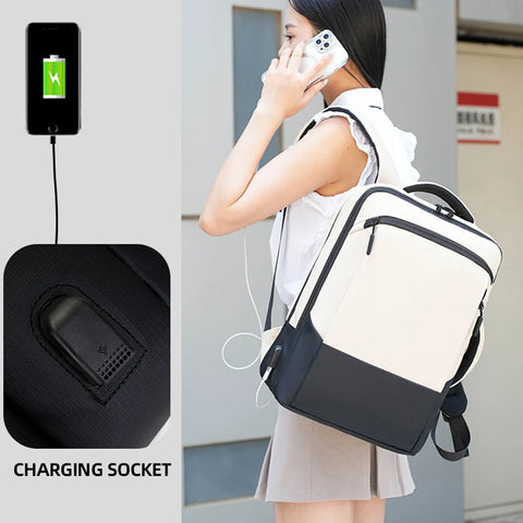 USB Business Backpack Commuting Hiking Camping Shopping Outdoor Travel Bag Laptop Computer Handbag Short Trip College Schoolbag
