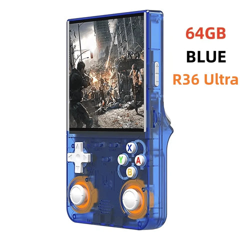 R36S R36 Ultra Handheld Retro Video Game Console IPS Screen 128GB Games Portable Pocket Player Linux System R36Ultra R36 PRO