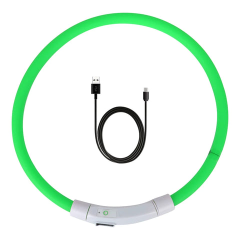 Led Usb Dog Collar Night Luminous Charge Necklace Dog Loss Prevention Night Safety Flashing Glow Collar Pet Accessories