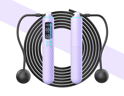 Jump Rope With Counter Adjustable Skipping Calorie Smart For Fitness Exercise And Weight Lose Counting Steel Traini Home Sport