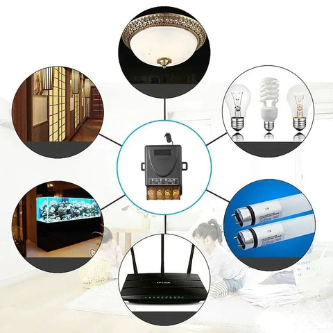 RF 433Mhz Smart Switch Wireless Remote Control Switch AC 75-220V 30A High Current Relay for Water Pump Motor Lights Door Access