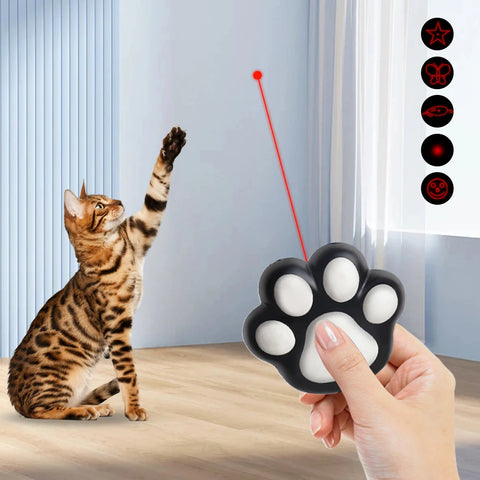 Cat Toys 5 Adjustable Patterns Laser Pointer USB Rechargeable Training Chaser Interactive Toy for Indoor Cats Dogs Pets