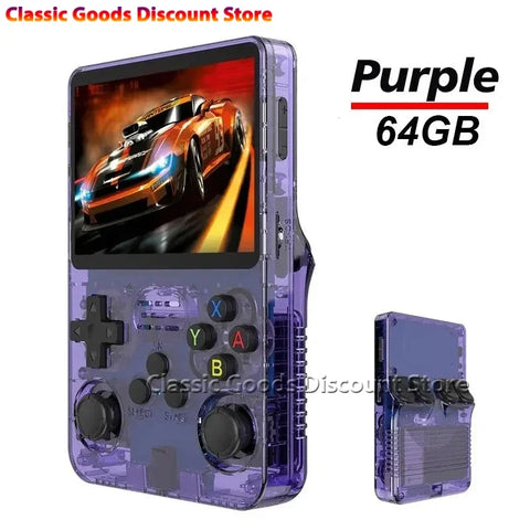 NEW R36PRO Retro Handheld Video Game Console Linux System 3.5 Inch IPS Screen Portable Pocket Video 64GB/256GB Player Games Gift