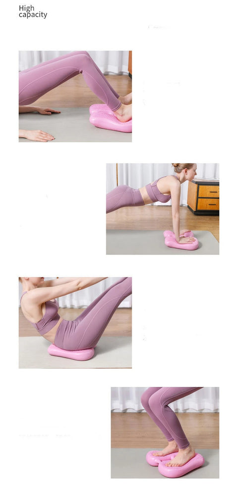 Mini Pedal Stepper Exercise Machine Inflatable Foot Stepper Indoor Core Training, Fat Reducing Machine Home Office Gym Trainer