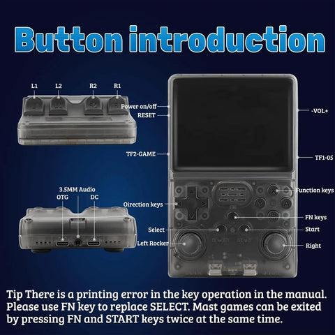 Retro Handheld Game Console R40S Pro Linux System 3.5 Inch IPS Screen Mini Portable Pocket Video Game Consola 256G Games Kid