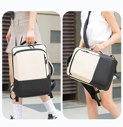 USB Business Backpack Commuting Hiking Camping Shopping Outdoor Travel Bag Laptop Computer Handbag Short Trip College Schoolbag