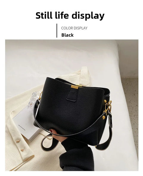 2026 New Trendy Fashion Handheld Bucket Bag Large Capacity Crossbody Bag for Women High-end Feel Women's Bag