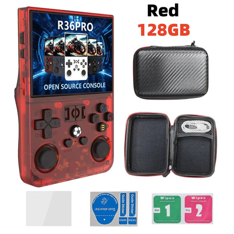 R36S R36 Ultra Handheld Retro Video Game Console IPS Screen 128GB Games Portable Pocket Player Linux System R36Ultra R36 PRO