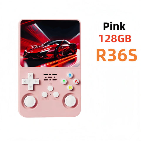R36S R36 Ultra Handheld Retro Video Game Console IPS Screen 128GB Games Portable Pocket Player Linux System R36Ultra R36 PRO