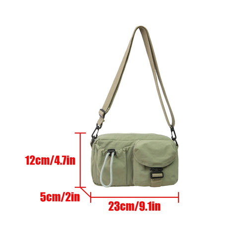 Trendy Sports Crossbody Bag, Workwear Style Design, Single Shoulder Bag, Multifunctional and Lightweight Portable Chest Bag