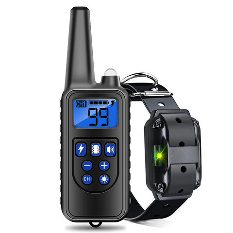 Adjustable Dog Training Collar Waterproof Rechargeable Anti Barking Shock Vibration Sound Collar With Remote Control for All Dog