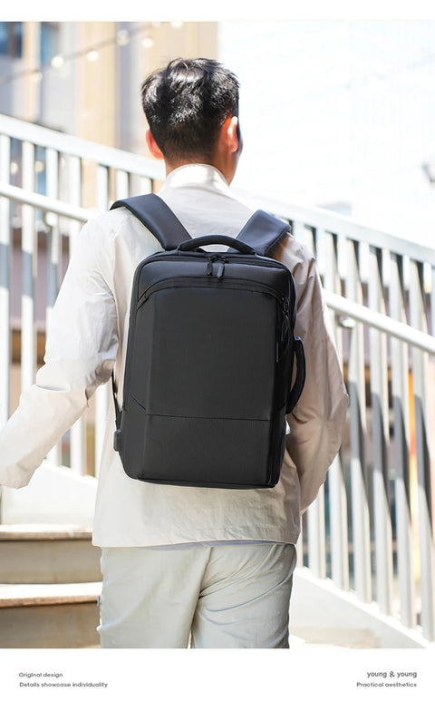 USB Business Backpack Commuting Hiking Camping Shopping Outdoor Travel Bag Laptop Computer Handbag Short Trip College Schoolbag