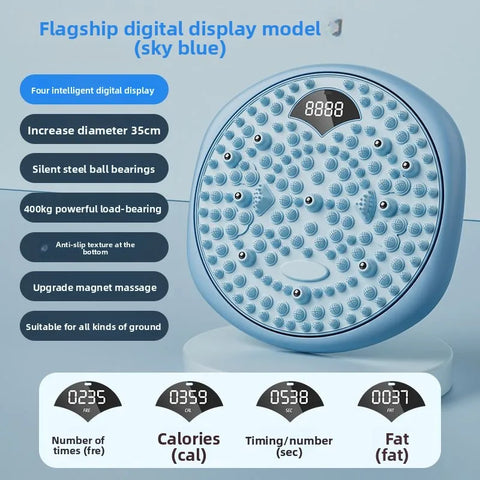 Upgraded Waist Twist Turntable Weight Loss Home Exercise Intelligent Counting Plantar Acupressure Board Massage Waist Artifact