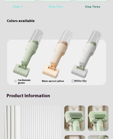 Cat Grooming Vacuum 5Brushes Pet Grooming Kit with 0.3L Hair Dust Cup Dog Vacuum Cleaner for Pets Cats Dogs Hair Vacuum Cleaner