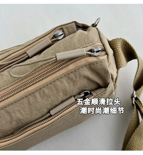 Crossbody bag for ladies - new trendy canvas shoulder bag that is versatile and fashionable, lightweight and spacious, featuring