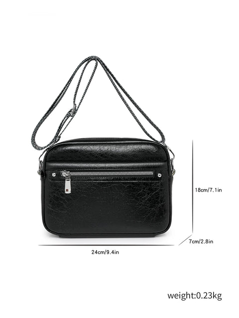 Trendy And Fashionable Women's Crossbody Bag, Single-Shoulder Bag, Simple Solid-Color Commuting Small Square Bag