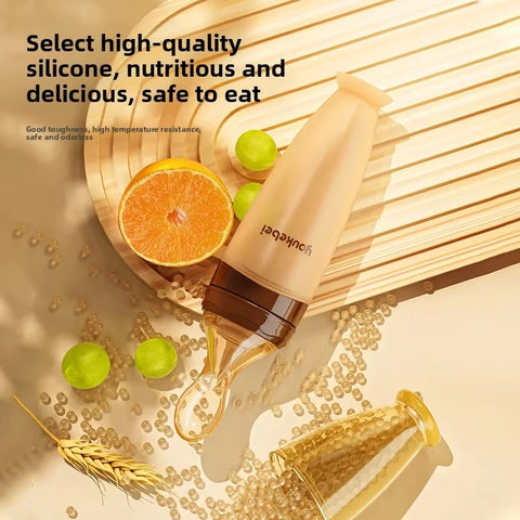 Silicone Baby Complementary Food Spoon Squeeze Feeding Bottle Spoon Water Feeding Tool Baby Food Tableware Tool
